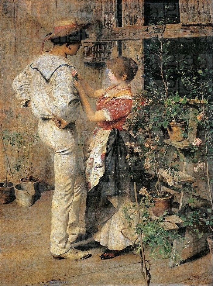  112-Ettore Tito-La fioraia-Galleria d'Arte Moderna, Verona 